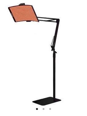 Adjustable Black Floor Red Light Panel with stand